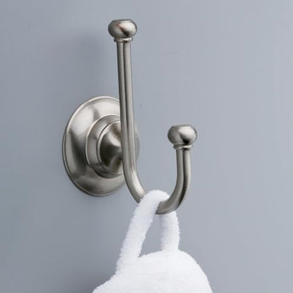 Delta Porter (1-Pack) Towel Hooks SpotShield Brushed Nickel Double J, Wall Mounted, Robes Holder Bathroom Accessories PTR35-BN - style: Double Towel Hook
