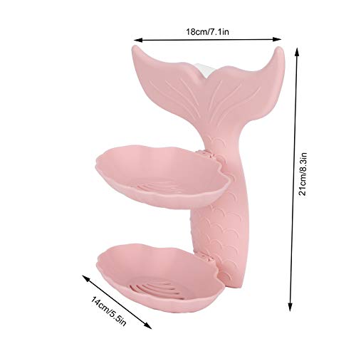BORDSTRACT Self Draining Soap Dish Holder, Double Layer Wall Mounted Sponge Rack for Bathroom Kitchen Sink Organization with Adhesive Installation