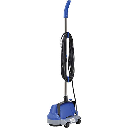 Global Industrial Mini Floor Scrubber With Floor Pads, 11" Cleaning Path | Dual Nylon Scrub Brushes, Cleans & Polishes Tile, Wood, Marble and other Hard Floors