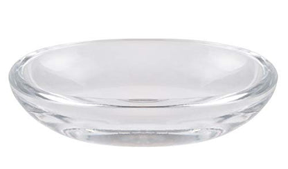 Barski Glass Soap Dish - Bar Holder - Tray - - Oval - 5.75" Length - Very Thick Glass - for Bathroom and Shower - Kitchen - Sink - Powder Room - Classic Clear Made in Europe
