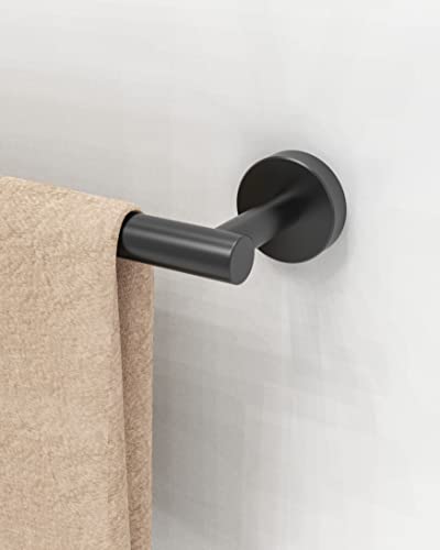 RARXTR 18 Inches Matte Black Towel Bar for Bathroom Kitchen Hand Towel Holder Dish Cloths Hanger SUS304 Stainless Steel RUSTPROOF Wall Mount (Matte Black 18-inch) - color: Matte Black, size: 16 inch(Center to Center)