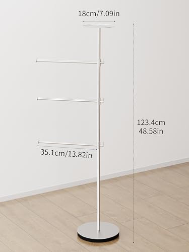 RFOUO Freestanding Towel Rack for Bathroom, 42-Inch,Brushed Nickel | Floor Bath Towel Holder Stand, Heavy Marble Base,Towel Drying Rack, Stainless Steel Brushed Finish