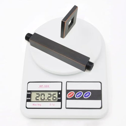 Enga Brass 6-Inch Straight Shower Arm with Flange, Oil Rubbed Bronze - color: Oil Rubbed Bronze, style: 6 Inch