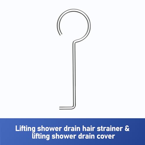 Hair Catcher Hair Strainer, 304 Stainless Steel Filter | w/Stainless Drain Key Lifting Hook, Hair and Debris Trap for Bernkot Square Linear Shower Drain