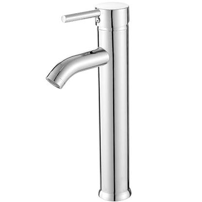 Bathroom Vessel Sink Faucet Modern Basin Mixer Tap Chrome Tall Body Single Handle One Hole Lavatory Faucet - color: T-Chrome, size: Tall