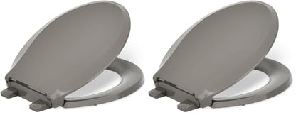 KOHLER 4639-RL-K4 Cachet ReadyLatch Round Toilet Seat Soft Close, Cashmere (Pack of 2) - color: Cashmere, size: Round (Pack of 2)