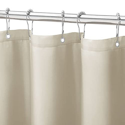Beige Fabric Waterproof Shower Curtain or Liner, 36 x 72 | Fabric Shower Curtain Liner, Soft Cloth, Hotel Quality, Modern Style, Water-Resistant, Machine Washable - color: Fabric-beige, size: 36"W x 72"L (Pack of 1)