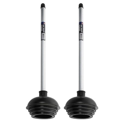 NEIKO 60170A Toilet Plungers | Dual Pack | Patented All-Angle Design | Heavy Duty | Aluminum Handle | Residential, Commercial, and Industrial Building Sanitation Use - size: 2 Pack, style: Plunger