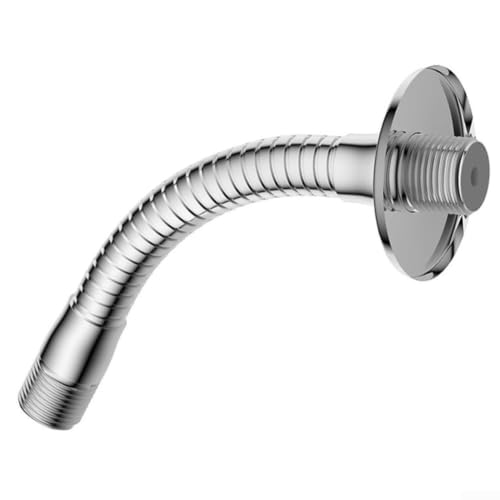 Adjustable Shower Arm Extension Stainless Steel Swivel Adapter for Rain Head - Chrome Finish 1/2 Inch IPS Thread Bathroom Upgrade