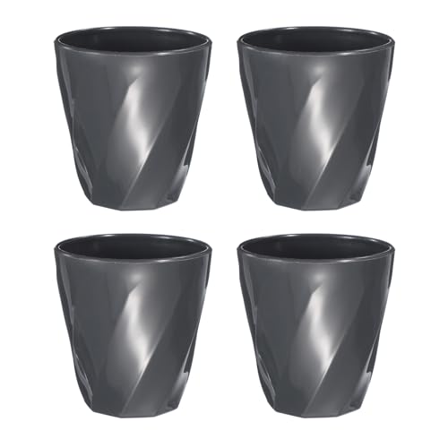 uxcell 4 Pcs Simple Toothbrush Cup, 13.5 OZ Reusable Bathroom Tumbler, 2.2 x 3.5 Unbreakable Plastic Cups for Storing Toothpaste Makeup Brush Holder Water Beverages Combs, Gray - color: Gray
