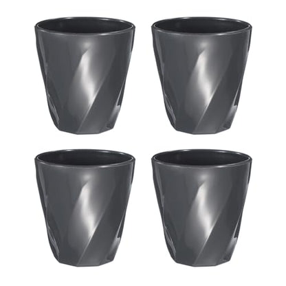 uxcell 4 Pcs Simple Toothbrush Cup, 13.5 OZ Reusable Bathroom Tumbler, 2.2 x 3.5 Unbreakable Plastic Cups for Storing Toothpaste Makeup Brush Holder Water Beverages Combs, Gray - color: Gray