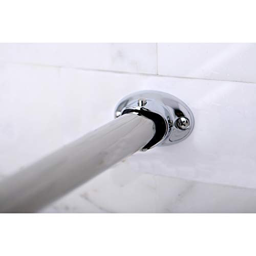 Kingston Brass CC3171 Adjustable Hotel Single Curved Shower Curtain Rod, Polished Chrome - color: Polished Chrome