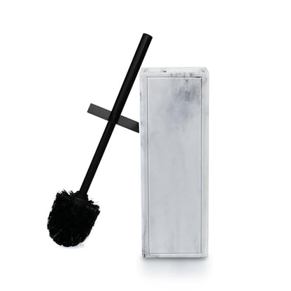Toilet Brush and Holder Set for Bathroom, Stylish and Durable Cleaning Tool with Modern Design, Compact for Efficient Cleaning - style: Marble
