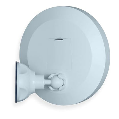 Zadro Zado 8.25-Inch x 6.9-Inch Round LED Lighted Wall Mounted Suction Cup Makeup Mirror with 10X Magnification and Touch Controls (French Blue) - color: French Blue