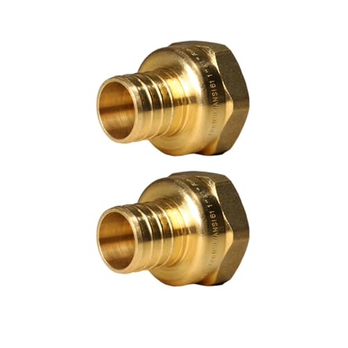 2 Pack XFITTING 1 inch Pex x 1 inch Female NPT Adapter - size: 1" Pex x 1" Female