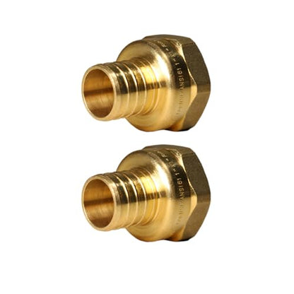 2 Pack XFITTING 1 inch Pex x 1 inch Female NPT Adapter - size: 1" Pex x 1" Female