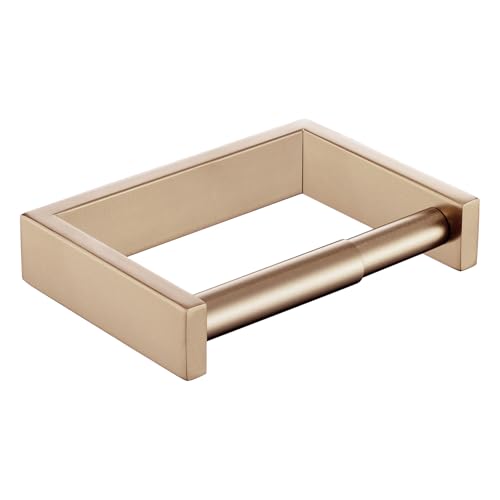 KOKOSIRI Toilet Paper Holder Spring Loaded Bathroom Toilet Roll Holder Wall Mount Champagne Bronze Stainless Steel B2011CPG - color: Champagne Bronze, size: Without Shelf