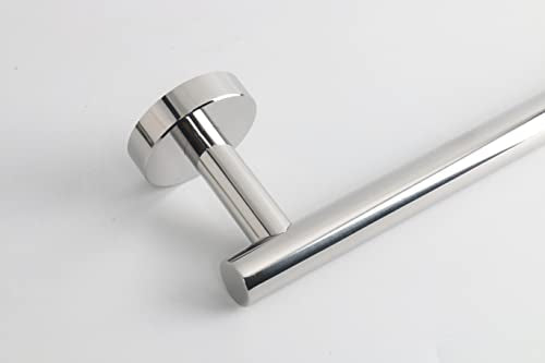 TocTen Bath Towel Bar - Thicken SUS304 Stainless Steel Bathroom Towel Holder, Towel Rod for Bathroom Heavy Duty Wall Mounted Towel Rack Hanger (18IN, Polished Chrome) - color: Chrome, size: 18IN