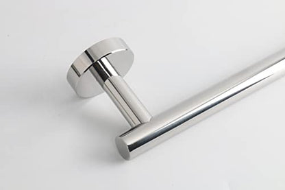 TocTen Bath Towel Bar - Thicken SUS304 Stainless Steel Bathroom Towel Holder, Towel Rod for Bathroom Heavy Duty Wall Mounted Towel Rack Hanger (18IN, Polished Chrome) - color: Chrome, size: 18IN