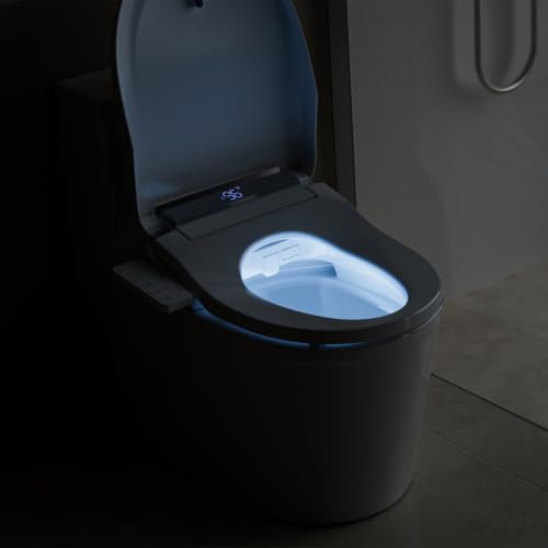 Electric Bidet Toilet Seat Elongated, Heated Warm Water Bidet Seat | Warm Air Dryer, LED Display, Self-Cleaning Nozzle, Rear & Feminine Wash, Soft Close Lid, LED Night Light, Wireless Remote - style: Premier