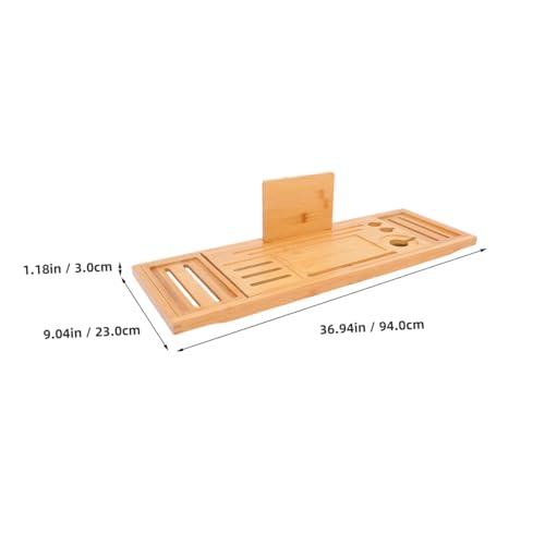 PRETYZOOM Bamboo Bathtub Trays Expandable Bath Tray Table Spa Tub Organizers Easy Clean