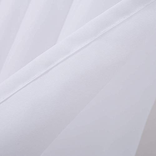 Waterproof Fabric Shower Curtain or Liner Machine Washable & Breathable White72x84inch (Standard Size) 1 Panel - color: White 1pc