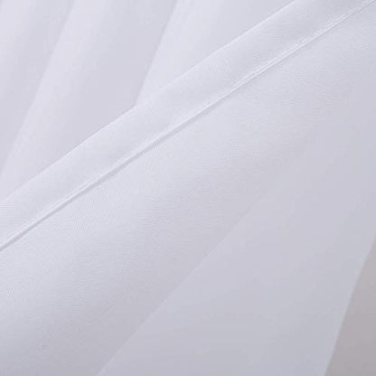 Waterproof Fabric Shower Curtain or Liner Machine Washable & Breathable White72x84inch (Standard Size) 1 Panel - color: White 1pc