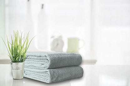 8 Piece Towel Set 100% Ring Spun Cotton, 2 Bath Towels 27x54, 2 Hand Towels 16x28 and 4 Washcloths 13x13 - Ultra Soft Highly Absorbent Machine Washable Hotel Spa Quality - Jade - color: Jade, size: 8 Piece Towel Set