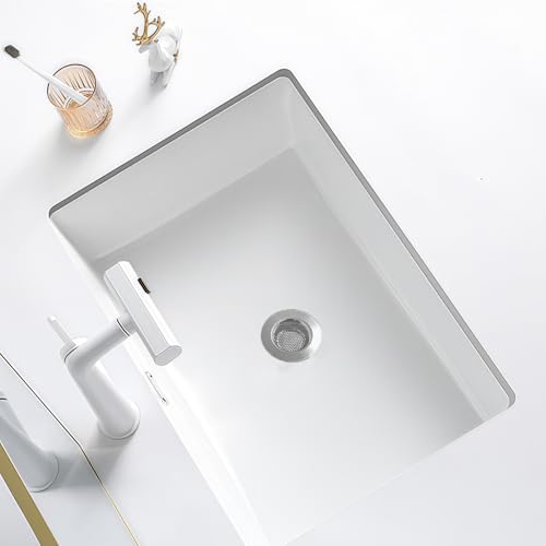 2 Pack Bathtub Drain Strainer, 2.75" Top / 1.75" Basket Stainless Steel Drain Hair Catcher, Perfect for Bathroom Sink Bathtub Vanity Sink Basin Shower Room Balcony Floor Drain (2)