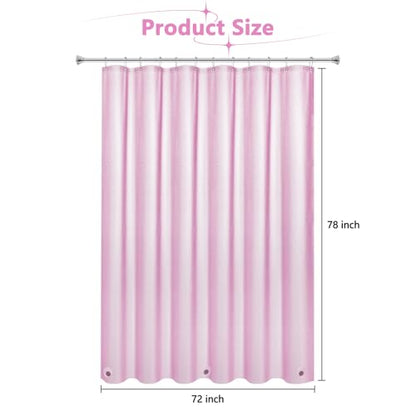 Seenus Dreamy Pink Glitter PEVA Shower Curtain Extra Long 78 Length, Waterproof Plastic Sparkle Shower Curtain Liner with 3 Large Magnets, 72x78 Inch Shimmery Rose Pink Bathroom Shower Curtain - color: Glitter Pink, size: 72"W x 78"L (Pack of 1)