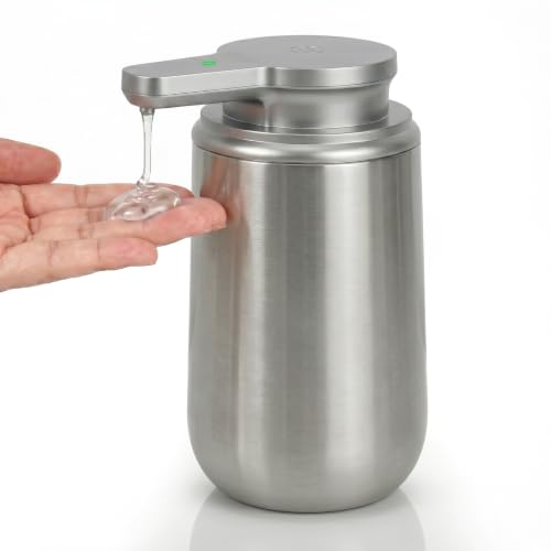 Newise Automatic Liquid Soap Dispenser Touchless - 10.5 Oz, Stainless Steel | 2 Adjustable Dispensing Modes, Self-Cleaning, Rechargeable Dish and Hand Soap Dispenser for Kitchen and Bathroom Countertop - size: Liquid
