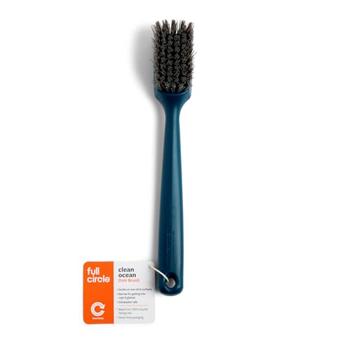 Full Circle Clean Ocean Dish Brush, Comfortable Grip, Sustainably Made 100% From Recycled Ghost Fishing Nets, Safe for Nonstick - size: Dish Brush