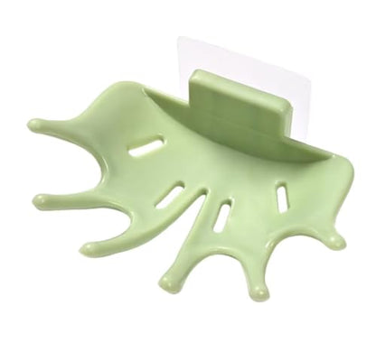 Creative Soap Holder for Shower - Wall Mounted Bathroom Soap Dish Organizer with Strong Adhesive Soap Tray for Kitchen Sink, Dish Soap Dispenser Holder,Green - color: A-green