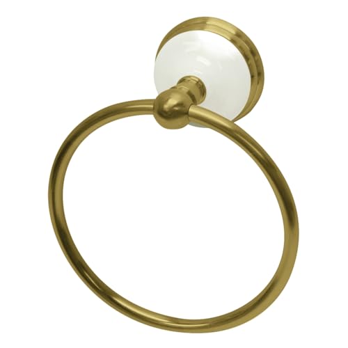 Kingston Brass BA1114BB Victorian Towel-Ring, Brushed Brass 6.13 x 3.06 x 7.31 - color: Brushed Brass