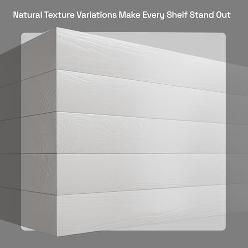 Solid Wood Floating Shelves for Wall 20 Inch White, Wooden Bathroom Shelf | Real Wood, Wall Mounted, Heavy-Duty, Bedroom Kitchen Living Room, Rustic, White Finish, 20W x 6.7D, Set of 2 - color: White, size: 20 Inch