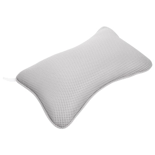 NOLITOY 1pc Non-Slip Bathtub Pillow Suction Cups for Head and Neck Support Comfortable Grey Cushion for Spa and Relaxation Bathtubs Material for Maximum Grip