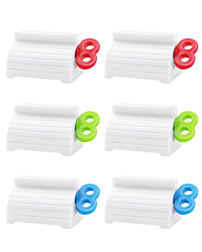 Toothpaste Squeezer, 6 Pcs Toothpaste Tube Squeezers, Multi-Purpose Toothpaste Dispenser, Rolling Toothpaste Holder Stand by MoHern