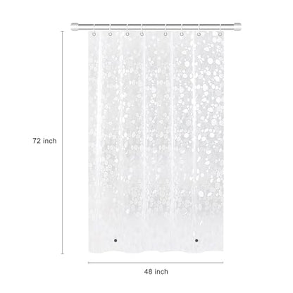 48 inch Wide Shower Curtain Liner with Magnets on Bottom, Stall Size Premium 8G Cobble Pattern Non-Toxic Waterproof Easy Care and Eco-Family (48W x 72H) - color: Clear Pebble 8g, size: 48"W x 72"L (Pack of 1)