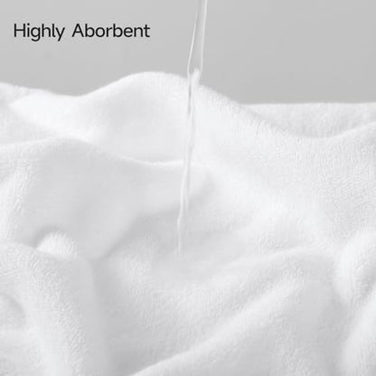 REDKISS 6 Piece Towel Set for Bathroom, 100% Cotton Hotel Collection, Soft Absorbent Quick-Dry, 700 GSM, White - color: White