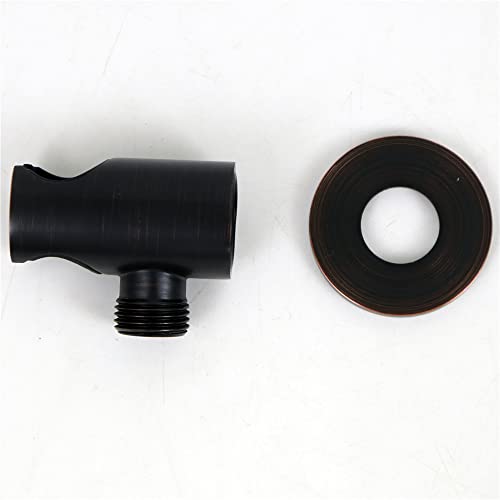 Hand Held Shower Head Holder with Hose Connector Shower Wand Holder Wall Mount Handheld Shower Handle Sprayer Holder Shower Hose Adapter Shower Elbow with Spray Head Bracket Oil Rubbed Bronze - color: Oil Rubbed Bronze