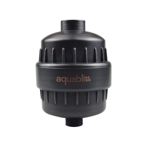 Aquabliss SF100 Daily Revitalize Shower Filter - Oil Rubbed Bronze | Reduces chlorine, sediment & heavy metals. Vitamin C infusion designed for sensitive, eczema-prone skin. No tools needed - color: Oil Rubbed Bronze