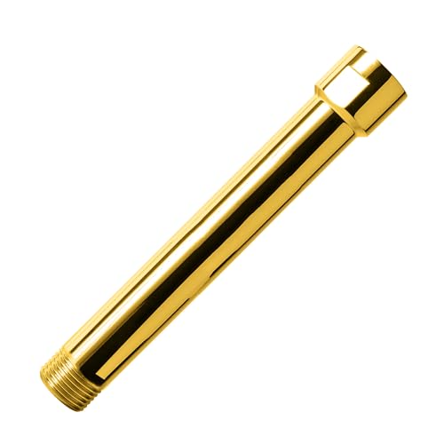 High Sierra® Solid Lead-Free Metal 6″ Shower Arm Extension. Lowers height of fixed and handheld shower heads. Will support the Weight of Handheld and Combination Shower heads - Polished Brass - color: Polished Brass