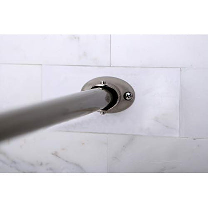 Kingston CC3178 Adjustable Curved Shower Curtain Rod, Brushed Nickel - color: Brushed Nickel