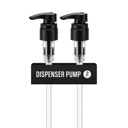 Universal Shampoo & Conditioner Pump, Fits 1L Bottles, 28/410, 2-Pack | Heavy-duty spring-action flow control - color: Black - Pack of 2