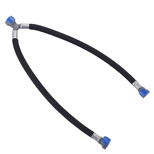 WOWOW Quick Connect Hose Hot and Cold Supply Hoses for Bathroom Faucet - size: 12 Inch