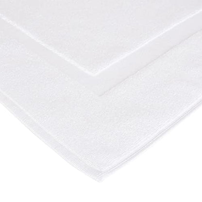 Amazon Basics Non-Slip Cotton Bath Mat, 100% Cotton Absorbent, Machine Washable, 31" L x 20" W, Bright White - color: White, size: 20 x 31 inches
