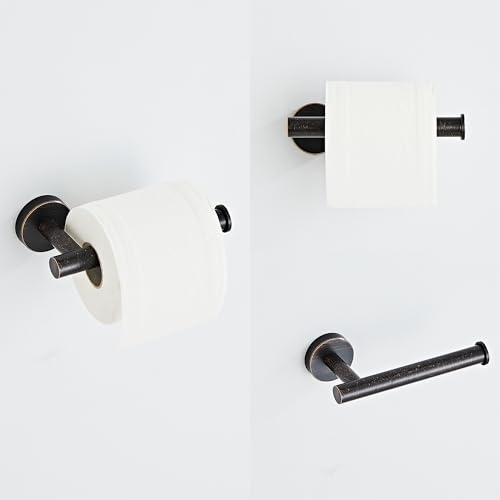 Oil Rubbed Bronze Bathroom Hardware Set 5 Piece with Towel Racks for Bathroom, SUS304 Stainless Steel Bath Towel Bar Set, 24 Inch Wall Mounted Accessories Kit - color: Oil Rubbed Bronze