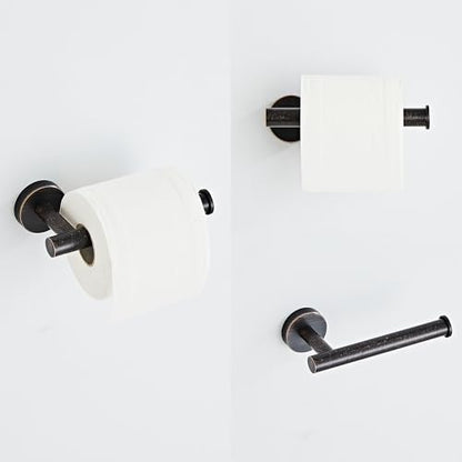 Oil Rubbed Bronze Bathroom Hardware Set 5 Piece with Towel Racks for Bathroom, SUS304 Stainless Steel Bath Towel Bar Set, 24 Inch Wall Mounted Accessories Kit - color: Oil Rubbed Bronze