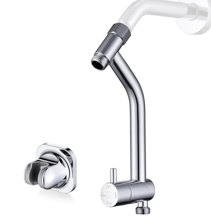 G-Promise 6.1 Inch Low-level Shower Diverter with Handheld Holder (Chrome) | All Metal Construction, 4 Spray Settings, 6.1 Inch Low Diverter, Dual Mount Shower Holder, Standard Thread Connection - color: Chrome, size: 4-Settings