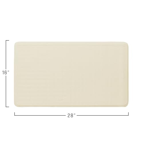 Rubbermaid Commercial Products Safti-Grip Bath Mat, Large, White, Suction-Backed, for Commercial/Residential Use for Home/Hotel/Shower/Bathtub - size: Large